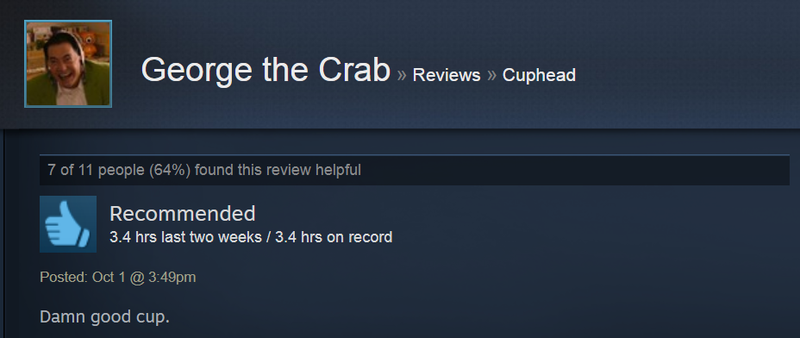 Illustration for article titled Cuphead, As Told By Steam Reviews